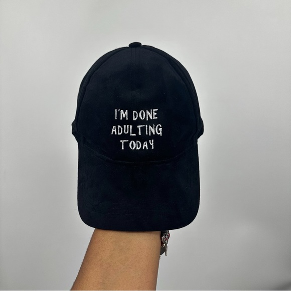 David And Young Im Done Adulting Today Dad Hat OS Embroidered - Picture 1 of 6